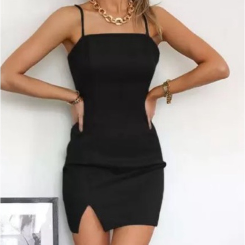 Elegant short Black Women's mini Dress